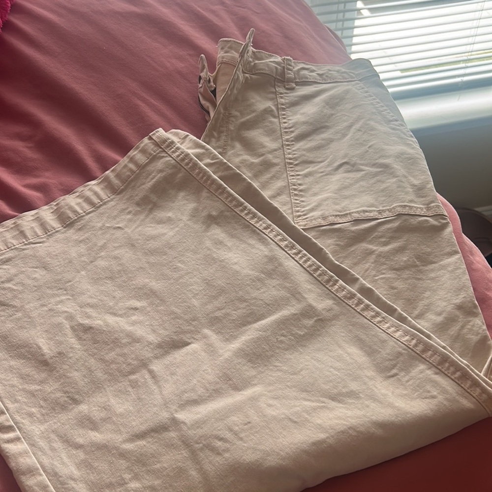 pink/whitish pants wide leg
